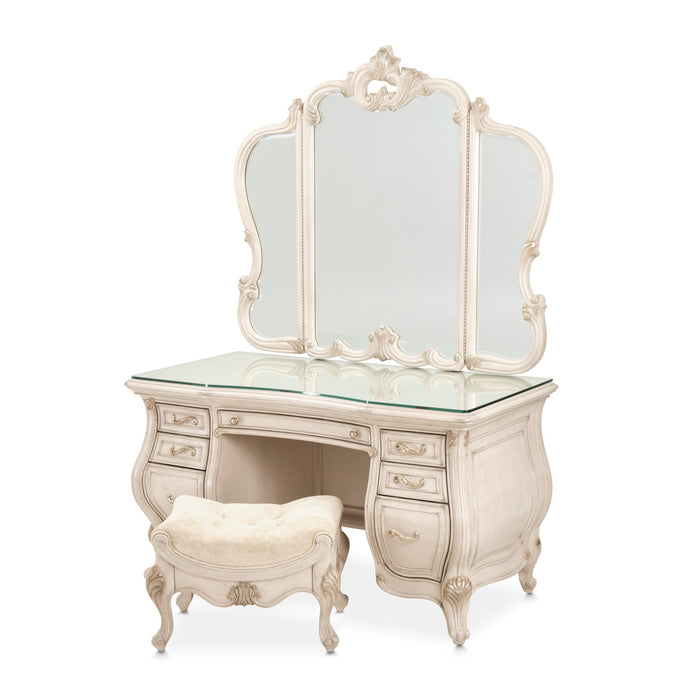 Michael Amini Platine De Royale Champagne Vanity/Desk