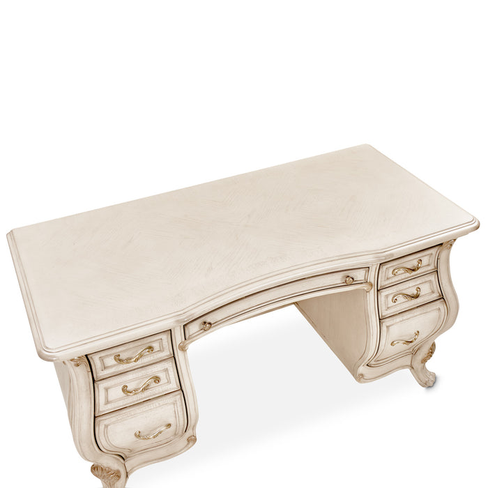 Michael Amini Platine De Royale Champagne Vanity/Desk