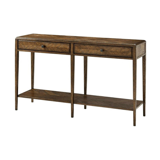 Theodore Alexander Nova Two Frieze Drawers Console Table