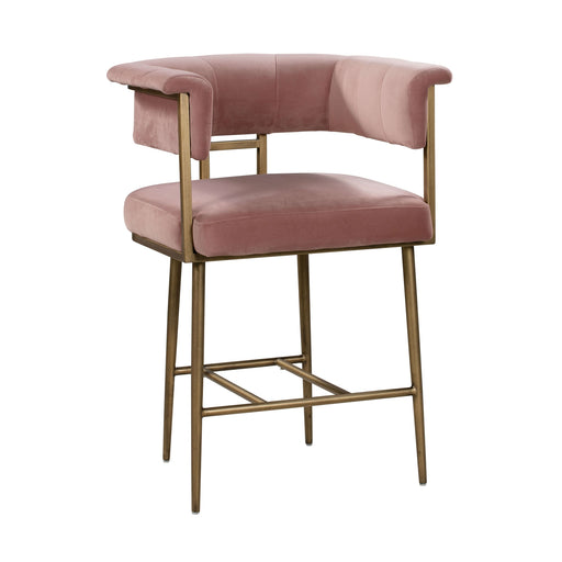 TOV Furniture Astrid Velvet Counter Stool