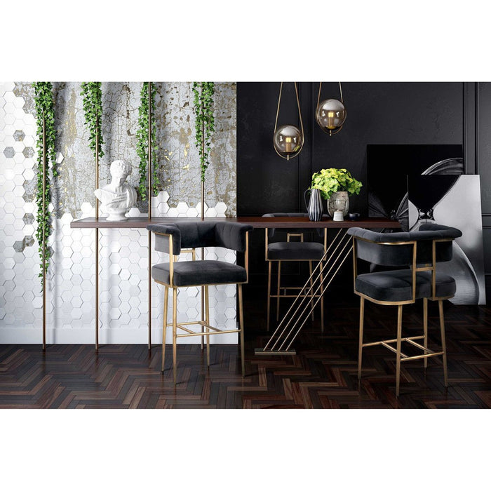 TOV Furniture Astrid Velvet Bar Stool