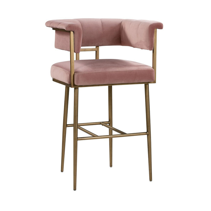 TOV Furniture Astrid Velvet Bar Stool