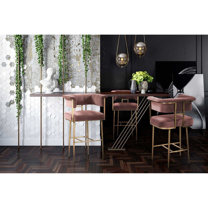 TOV Furniture Astrid Velvet Bar Stool