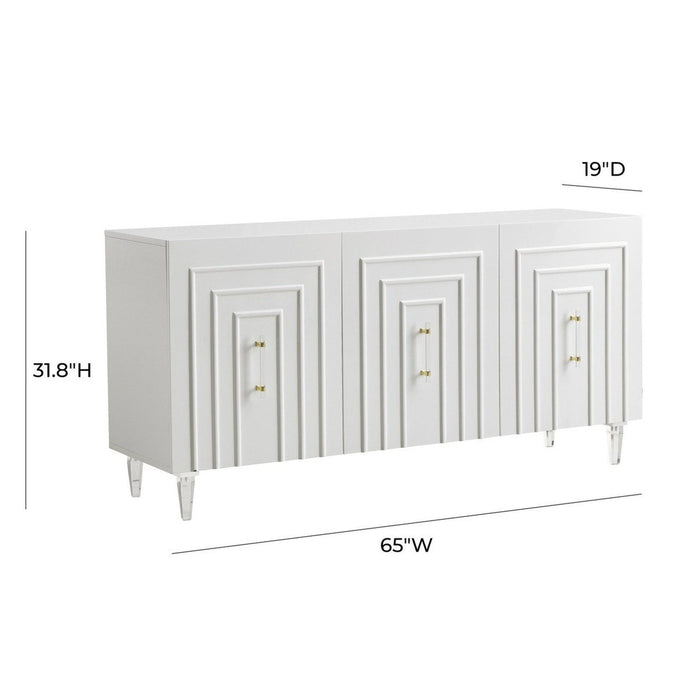 TOV Furniture Famke White Lacquer Buffet