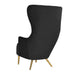 TOV Furniture Julia Black Velvet Wingback Chair