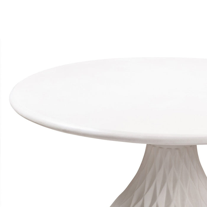 TOV Furniture Tulum Ivory Concrete Dining Table