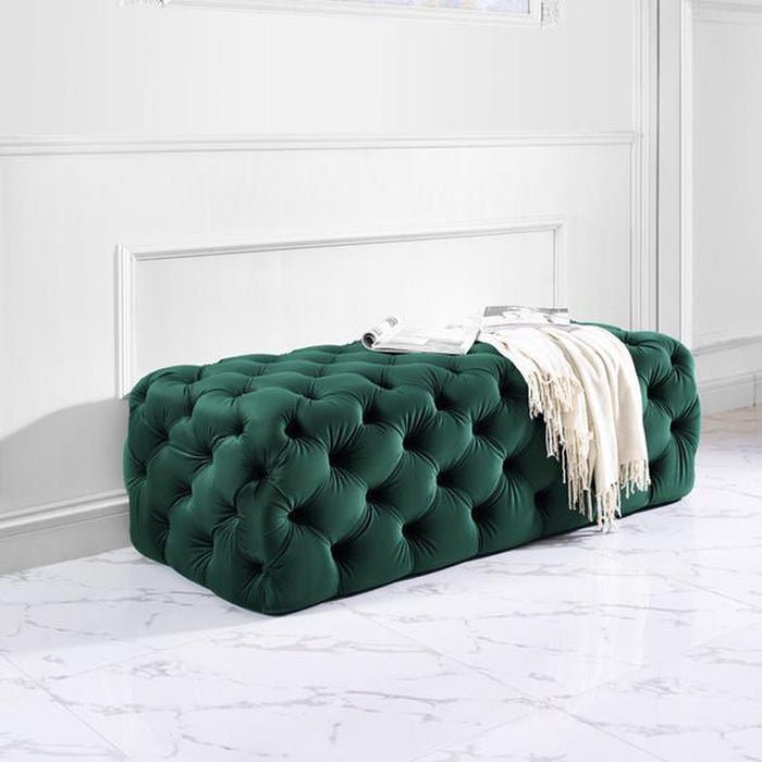 TOV Furniture Kaylee Jumbo Velvet Ottoman