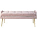 TOV Furniture Eileen Slub Velvet Bench