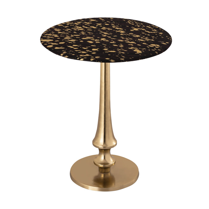 TOV Furniture Gold Goathide Side Table