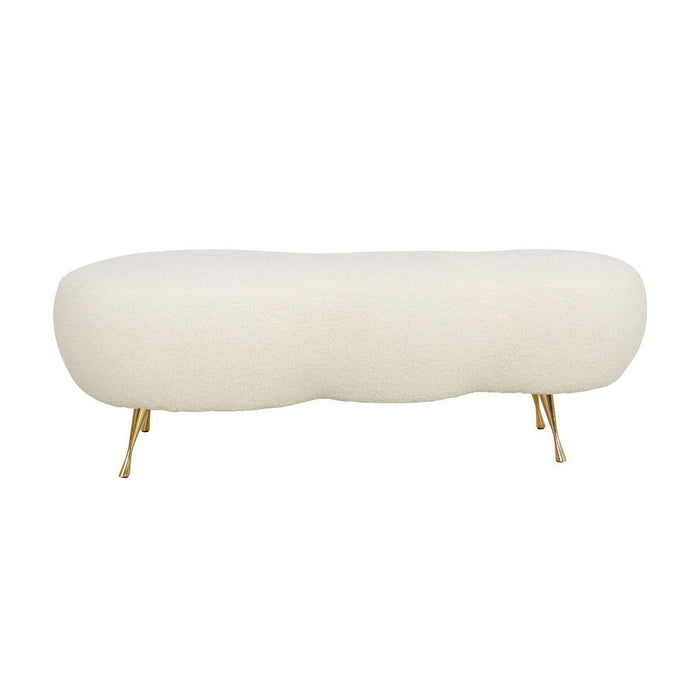 TOV Furniture Welsh Faux Sheepskin Bench