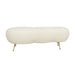 TOV Furniture Welsh Faux Sheepskin Bench