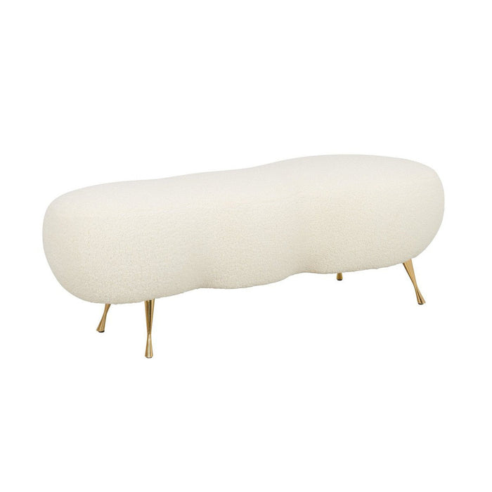 TOV Furniture Welsh Faux Sheepskin Bench