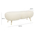 TOV Furniture Welsh Faux Sheepskin Bench