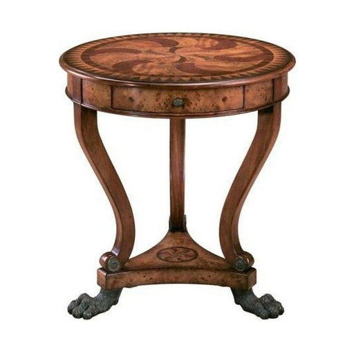 Theodore Alexander Burl Swirls Lamp Table