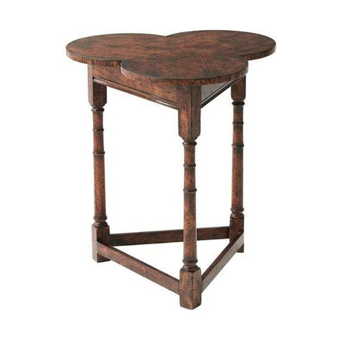 Theodore Alexander Oak Clover Accent Table