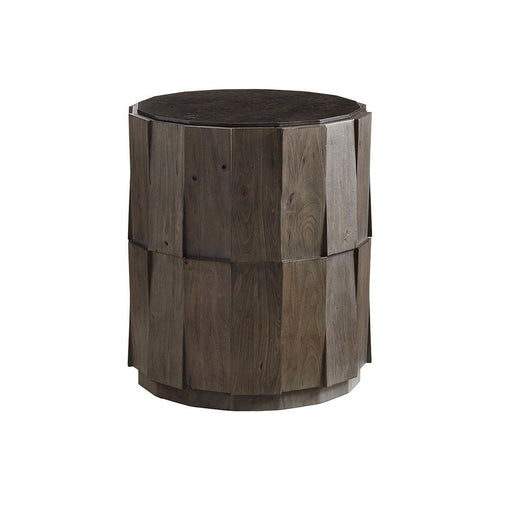 Tommy Bahama Home Cypress Point Everett Round Travertine End Table