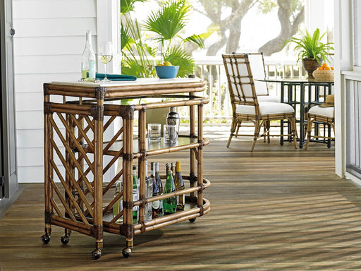 Tommy Bahama Home Twin Palms Cable Beach Bar Cart