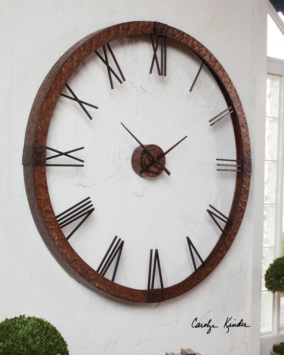 Uttermost Amarion 60" Copper Wall Clock