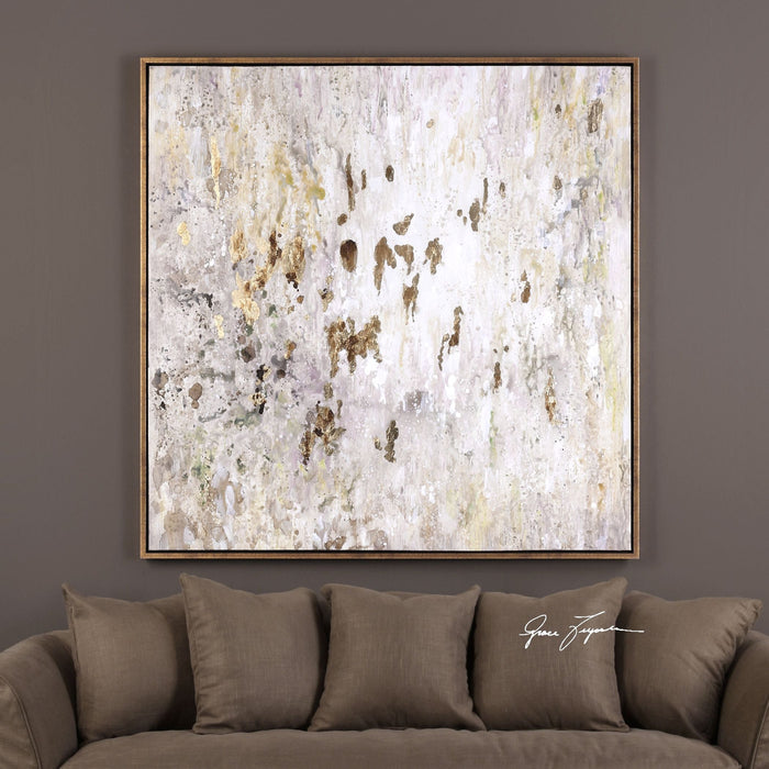 Uttermost Golden Raindrops Modern Abstract Art