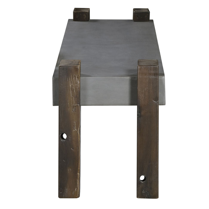 Uttermost Lavin Industrial Concrete Bench