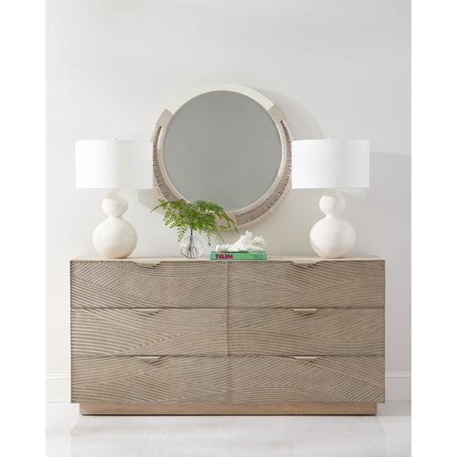 Jonathan Charles Capillary Cast Metal Texture Double Dresser