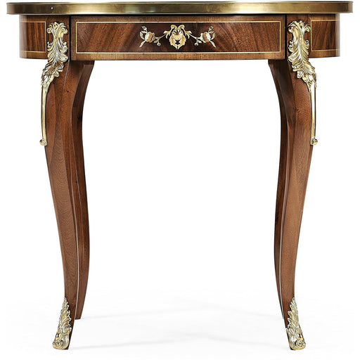 Jonathan Charles Mahogany Lamp Table with Mother of Pearl & Marquetry