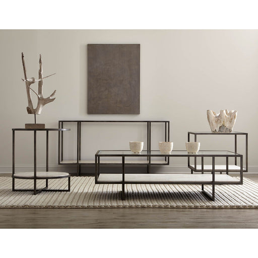 Bernhardt Harlow Metal Rectangular Cocktail Table