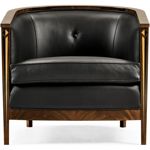 Jonathan Charles Knightbridge Tub Chair with Black Leather