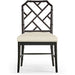 Jonathan Charles Saros Chippendale Bamboo Side Chair - Ebonized Black