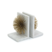 John Richard Gold Bursts On White Marble Bookends