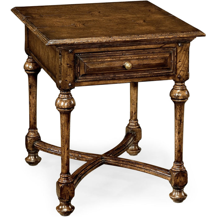 Jonathan Charles Elizabethan Dark Oak Square Side Table