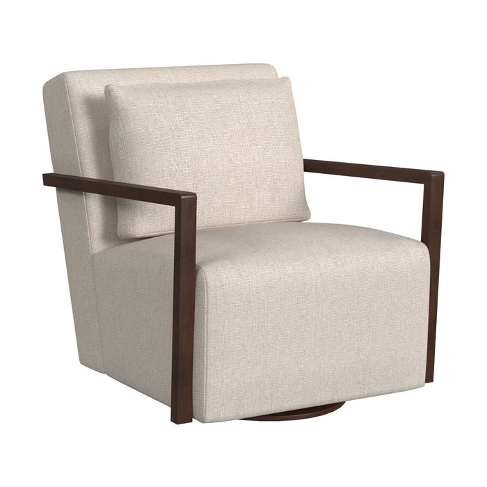 Hooker Upholstery Creighton Exposed Wood Swivel Chair