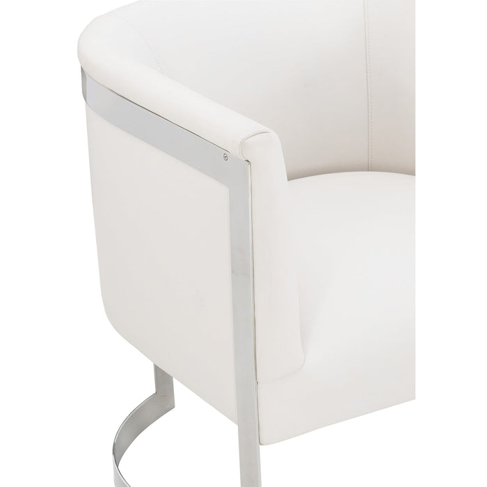 Bernhardt Interiors Zola Chair in Polished Stainless Steel