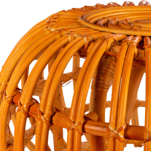 Surya Odyssey Rattan Round End Table