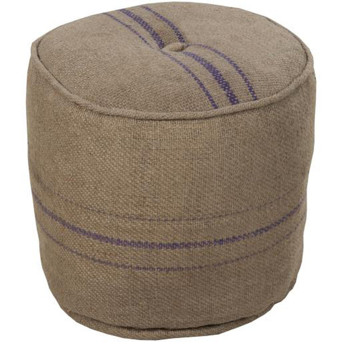 Surya Burlap Pouf