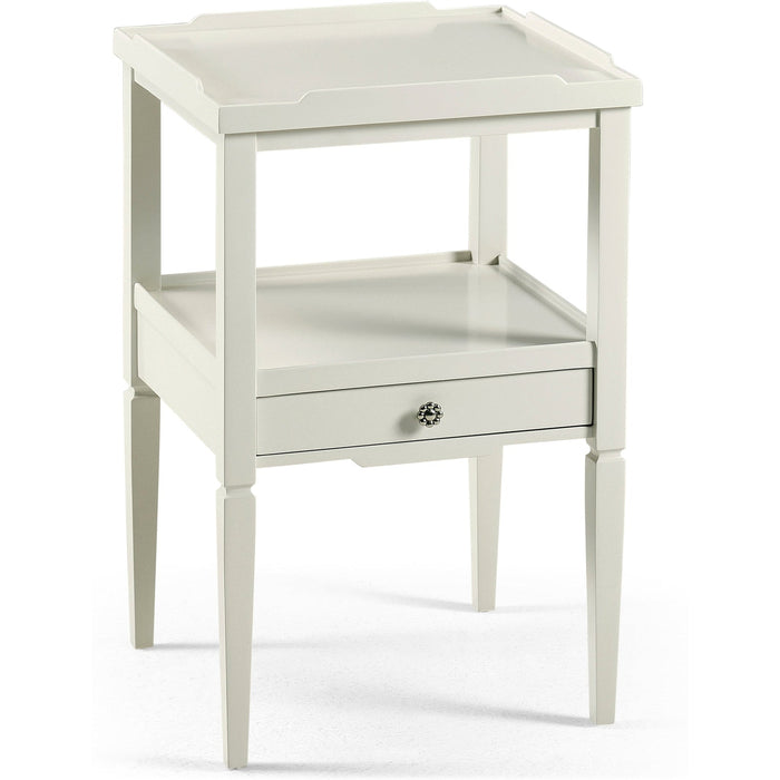 Jonathan Charles Remanence Small Square Table with Drawer