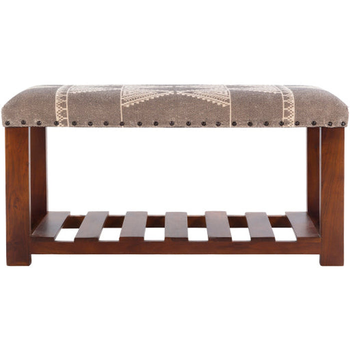 Surya Asmara Wood Upholstered Bench