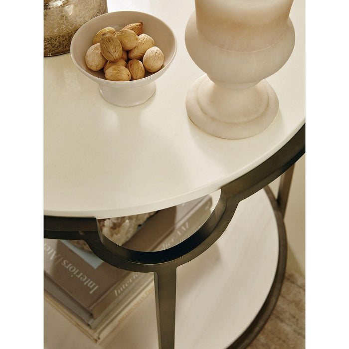 Bernhardt Morello Oval Metal End Table