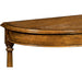 Jonathan Charles Country Walnut Demilune Console Table